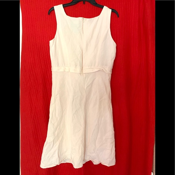 Vintage Pink Linen Midi Dress Size 14 - Picture 3 of 14